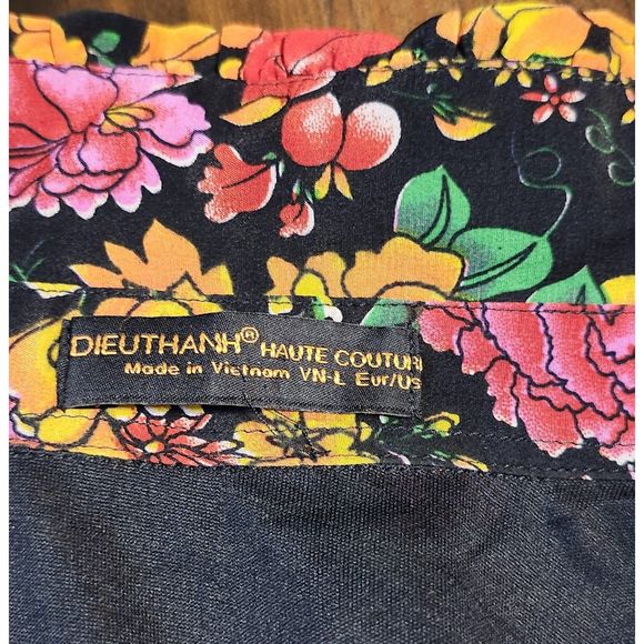Dieuthanh Haute Couture floral, retro dress size small - Picture 7 of 14